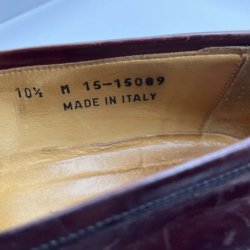 J. Murphy By Johnston & Murphy Burgundy Tassel Kiltie Men's Loafers, Size 10.5 M